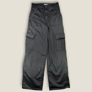 Women's Black Wide Leg Cargo Pants